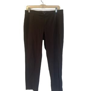 Eileen Fisher Pull On Pants sz M Gray Straight Leg Washable Stretch Crepe Pant